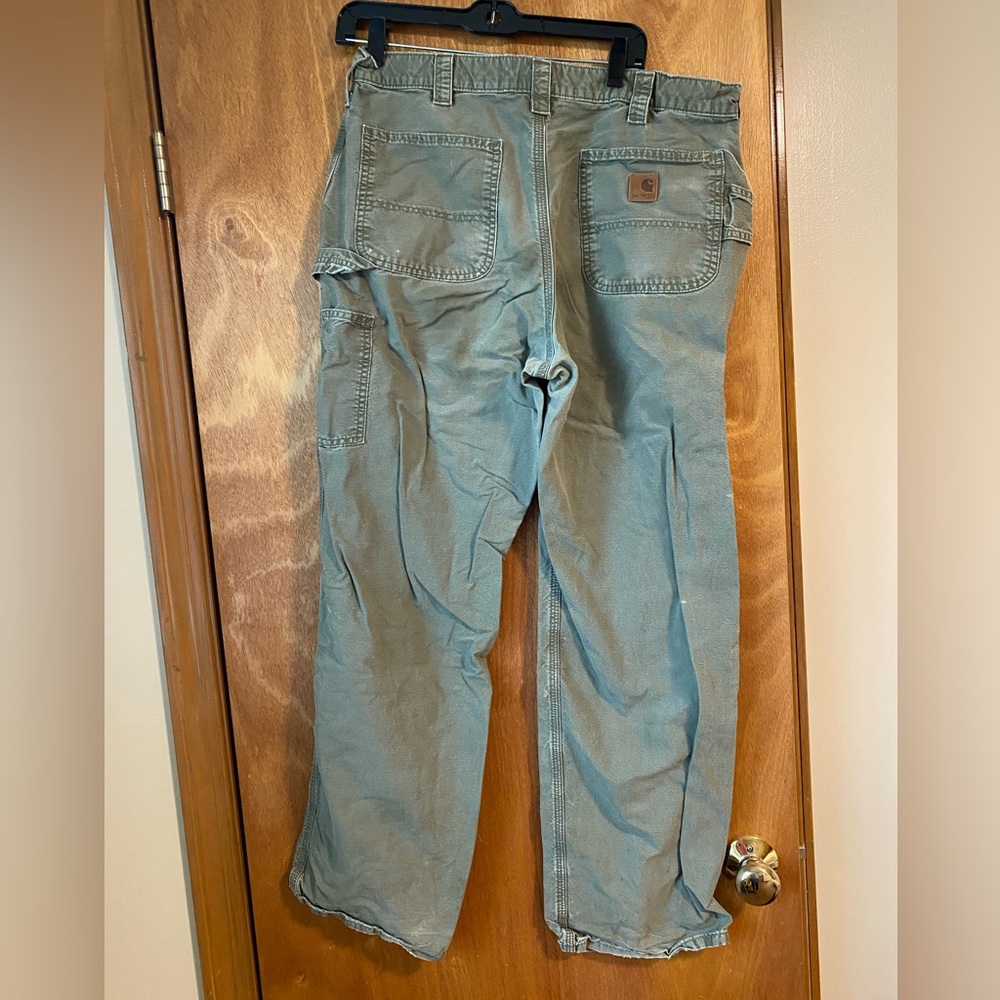 Carhartt Mens Work Pants Green 36 x 34